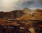 西德尼理查德珀西 - Williams Cattle And Sheep In A Scottish Highland Landscape